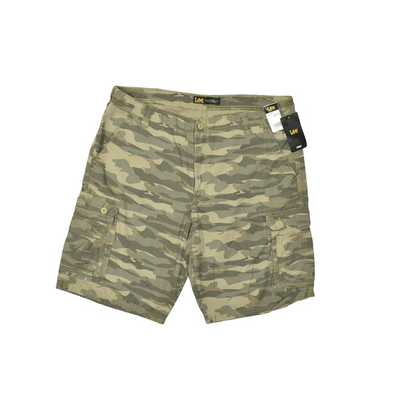 NEW Lee Men's Size 40 Fatigue Camo Cargo Shorts Relaxed Fit Green Cotton - Picture 1 of 8
